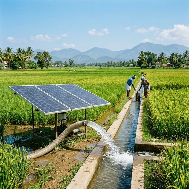 Farm solar energy water pump Manapparai