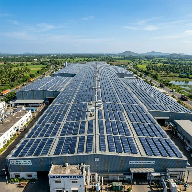 Industrial solar power plant Manapparai