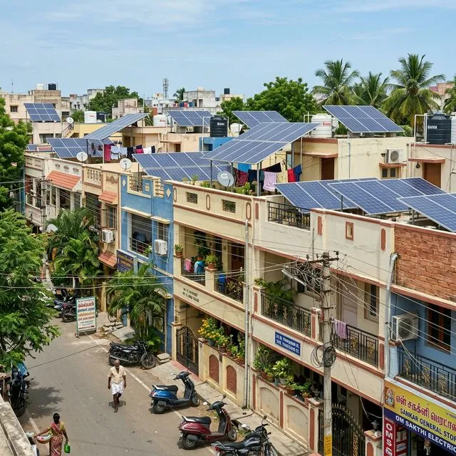 Domestic solar energy setup Manapparai